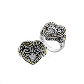 ARG-8042-DY-6" Sterling Silver Ring With 18K Gold And Diamond Jewelry Bali Designs Inc